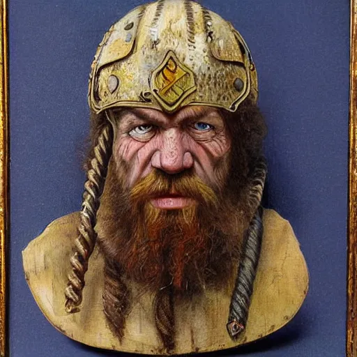 Image similar to a Viking painted by Heraldo Ortega, highly detailed