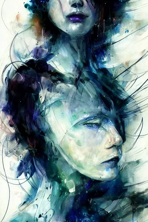 Image similar to scifi futuristic raven bird art by agnes cecile, beautiful, soft, smooth