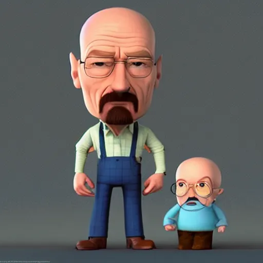 Image similar to walter white as a pixar character