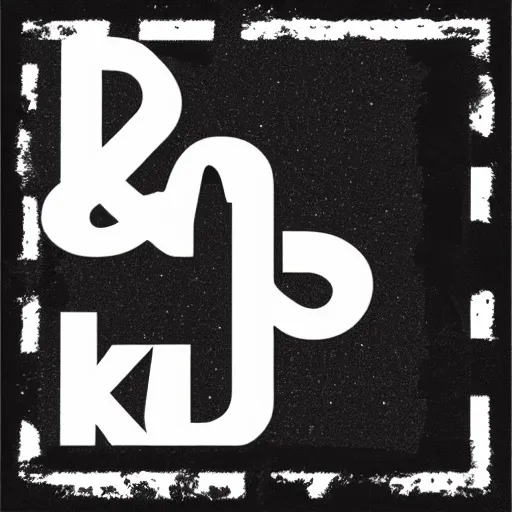 Prompt: black on white vinyl cover in style of david rudnick, acid, y 2 k