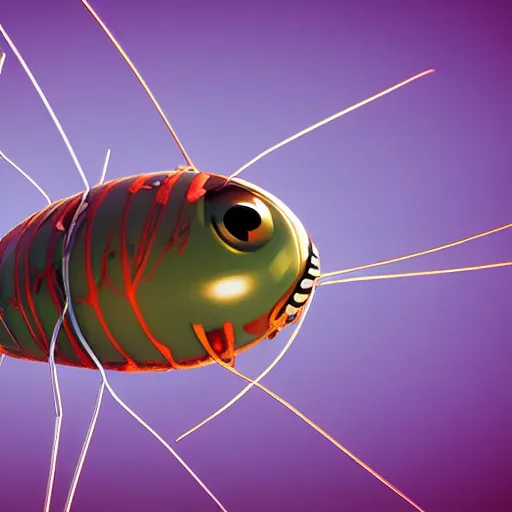 Image similar to cute zooplankton, cgi render, unreal engine, soft shading, adorable