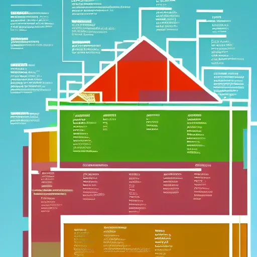 Image similar to colorful infographic sectional diagram of an organic building