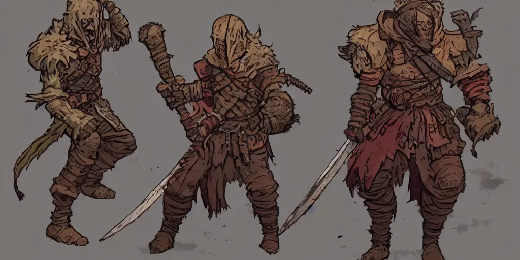 warrior character design, idle, colored, sprite,, Stable Diffusion