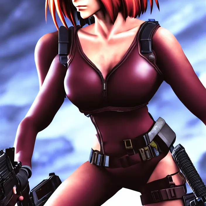 Prompt: photo of regina from dino crisis, highly detailed, 4 k, hdr, smooth, sharp focus, high resolution, award - winning photo