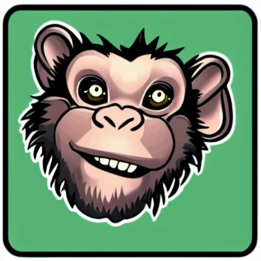 Prompt: sticker call me monkey