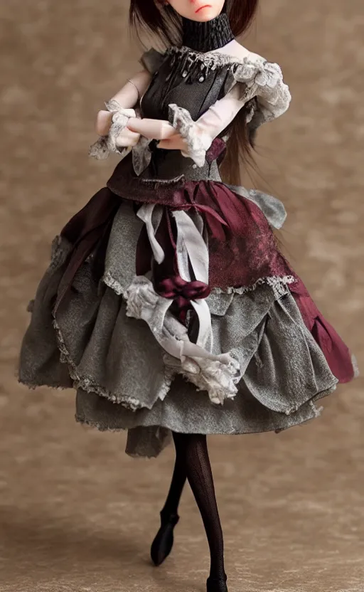 Image similar to dollfie in Sleeveless turtleneck baroque dress