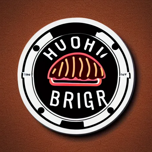 Image similar to high quality and iconic vector logo for a burger restaurant