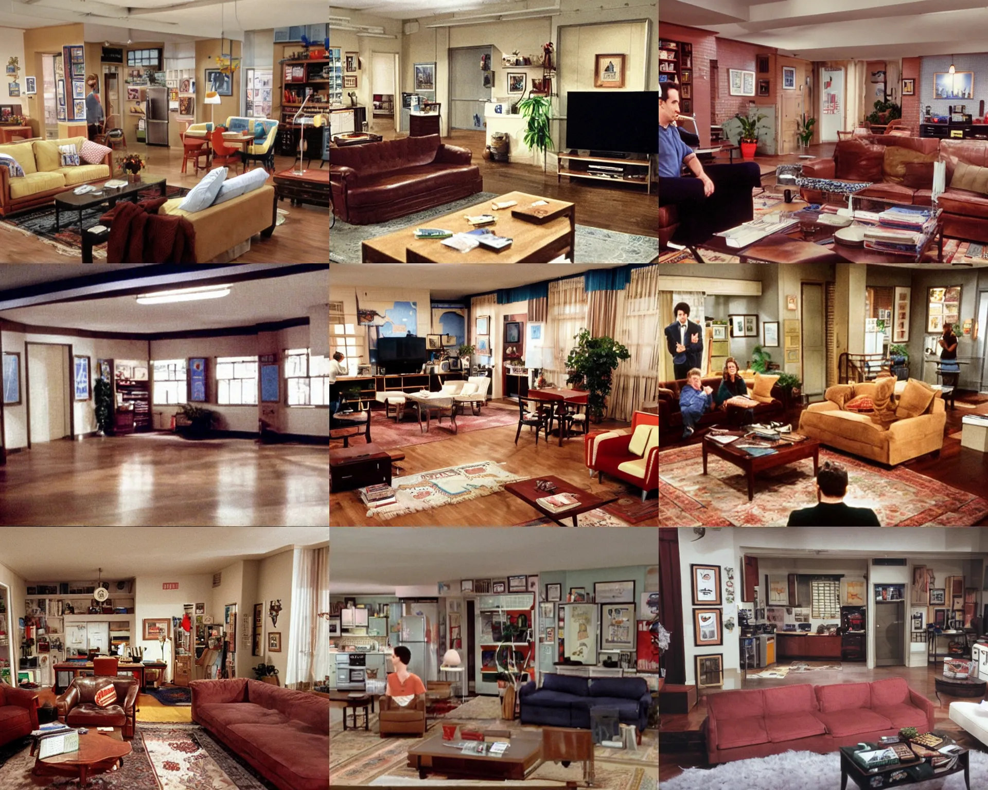 Prompt: photo of the empty set of the Seinfeld tv show, Jerry Seinfeld's apartment on Seinfeld