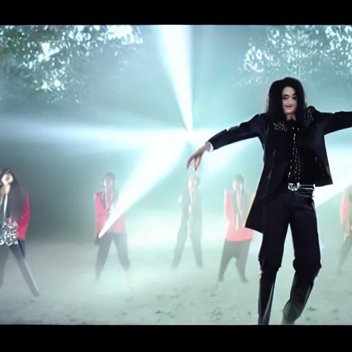 Prompt: Michael Jackson starlight music video