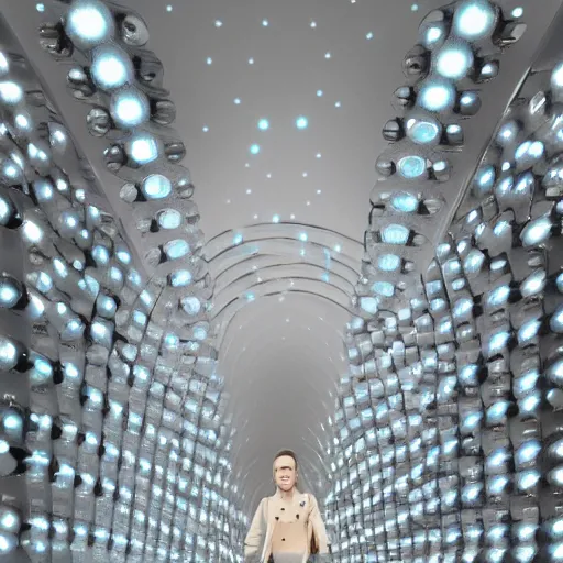 Image similar to Alcie from wonderland with big round infinity mirrors for eyes ultra realistic 8k insane level of detail