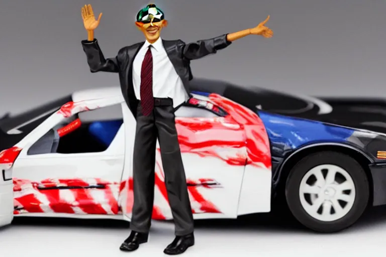 Prompt: Barack Obama Toyko Drift, hyper-realistic