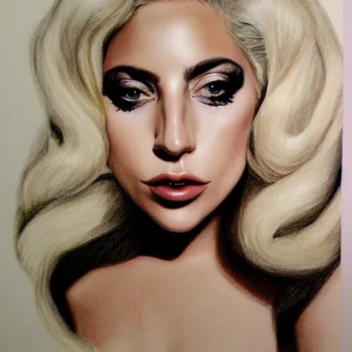 Image similar to drawing of lady gaga unclothed