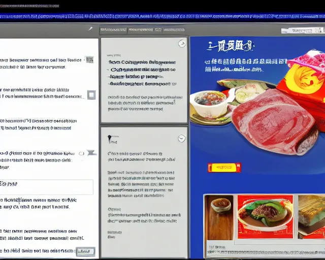 Prompt: old ancient chinese website full of spam. internet explorer window is glitching out. mum wtf