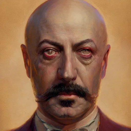 Prompt: georges melies as a realistic fantasy d & d character, closeup portrait art by donato giancola and greg rutkowski, realistic face, digital art, trending on artstation
