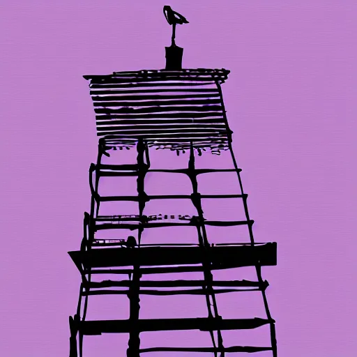 Image similar to the watchtower, stencil art, modern, gradients