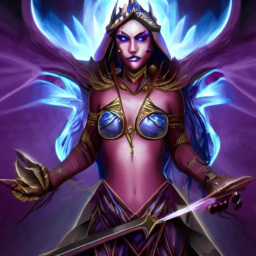 Prompt: dark elf sorceress casting prismatic spells, magic the gathering, portrait, detailed