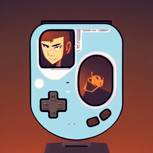 Image similar to face icon stylized minimalist game boy advance, loftis, cory behance hd by jesper ejsing, by rhads, makoto shinkai and lois van baarle, ilya kuvshinov, rossdraws global illumination