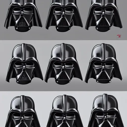 Image similar to a mix of darth vader's and the mandalorian's helmets. concept art, trending on art station.