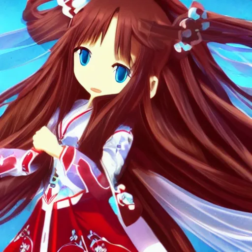 Image similar to yuuki asuna in her wedding dress, extremely long hair, nintendo 64