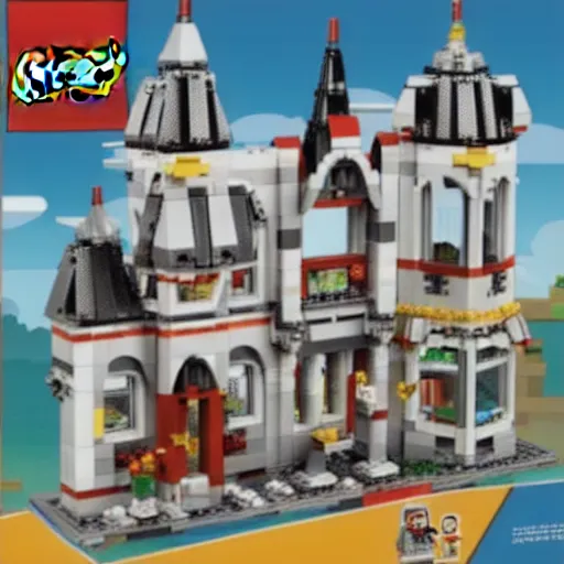 Prompt: ronald mcdonalds castle lego set