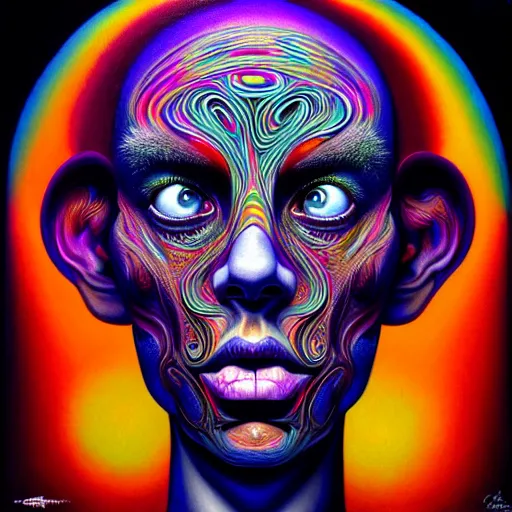 Image similar to An extremely psychedelic portrait, surreal, LSD, face, detailed, intricate, elegant, lithe, highly detailed, digital painting, artstation, concept art, smooth, sharp focus, illustration, art by Jason Edmiston