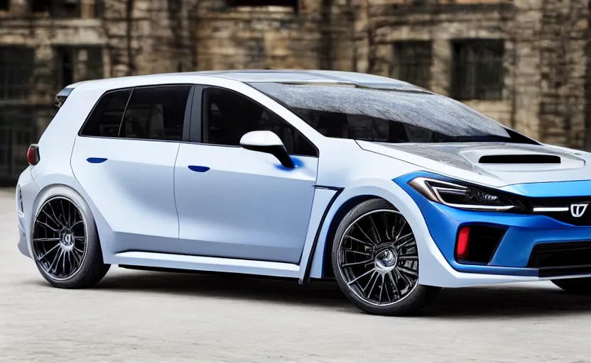 Prompt: the electric suv callaway will release soon, product photography, wrx golf, golf digest