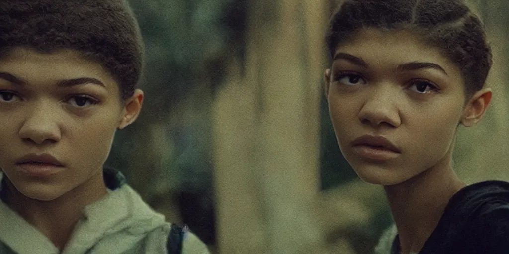 Image similar to detailed medium format photo, polaroid still from tarkovsky movie, zendaya in euphoria, haze, high production value, intricate details, 8 k resolution, hyperrealistic, hdr, photorealistic, high definition, tehnicolor, award - winning photography, masterpiece, amazing colors