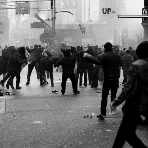 Prompt: January 6 riot in the style of Zack Schneider film