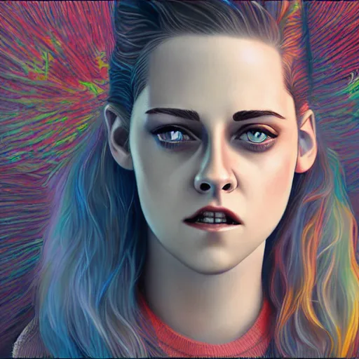 Image similar to highly detailed illustration, character portrait of Kristen Stewart as an animated Pixar character, digital art by Mark Simonetti and Moebius 4k, 8k, HD