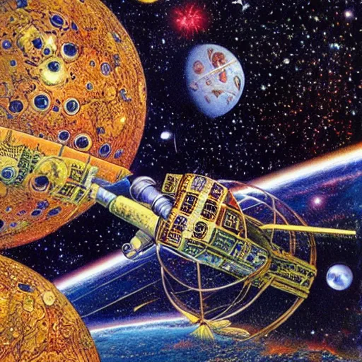 Prompt: Liminal space in outer space by Patrick Woodroffe