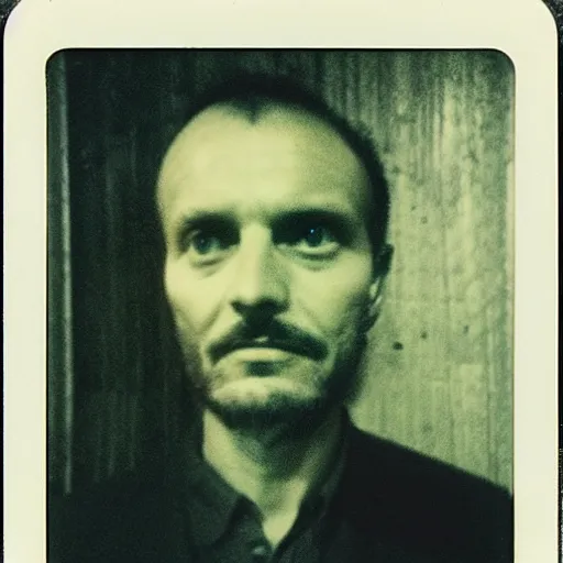 Prompt: polaroid of nameless one face shot by Tarkovsky