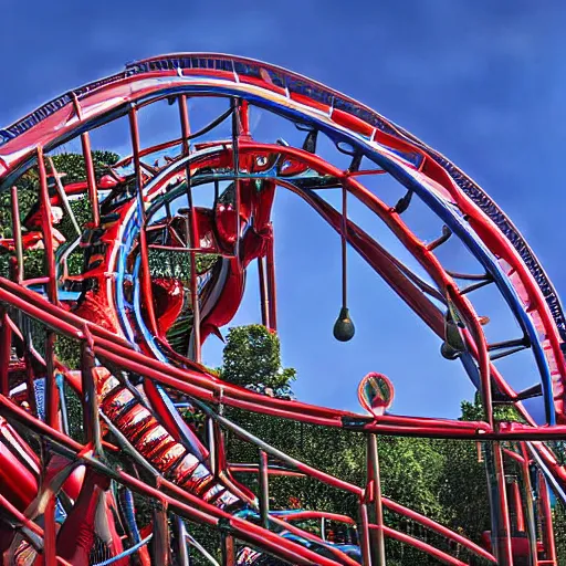 Image similar to complex rollercoaster, HD Photograph