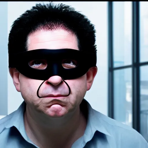 Prompt: kevin mitnick as a bank robber, radiant skin, huge anime eyes, perfect face, directed gaze, canon, vfx, symmetric balance, polarizing filter, photolab, 4 k, dolby vision, photography award