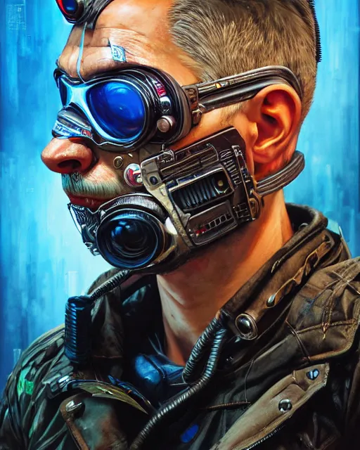 Prompt: a portrait of an anthropomorphic cyberpunk ocelot by sandra chevrier, by jon foster, detailed render, tape deck, epic composition, cybernetics, 4 k realistic, cryengine, realistic shaded lighting, sharp focus, masterpiece, by enki bilal