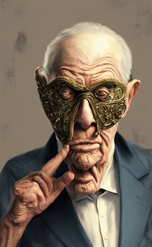 Prompt: old man doing with mask, do what we can, then leave it to god, non fiction, baroque, confident, consistency, elegant, highly detailed, 8 k uhd, digital painting, artstation, concept art, matte, sharp focus, illustration, art by artgerm and paul lung and samuel silva