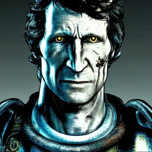 Image similar to Todd Howard in the style of fallout 3 game