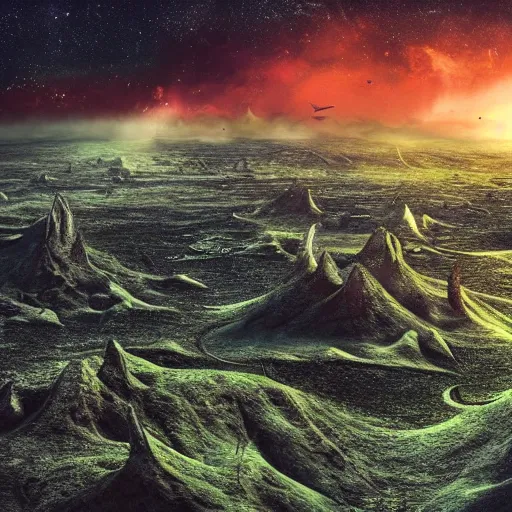 Prompt: Amazing alien landscape