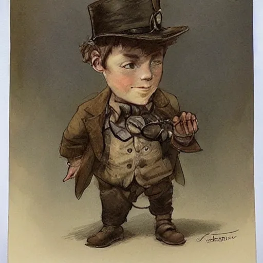 Prompt: (((((portrait of boy dressed as steampunk explorer detective . muted colors.))))) by Jean-Baptiste Monge !!!!!!!!!!!!!!!!!!!!!!!!!!!