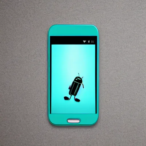 Prompt: Teal Android Phone