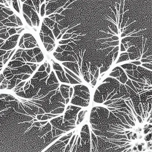 Image similar to neurons and dendrites seen through scanning electron microscope