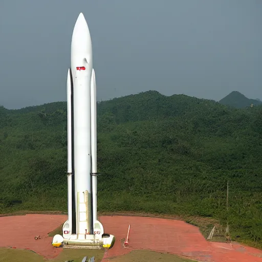Image similar to a banana rocket at wenchang space launch site in hainan, china