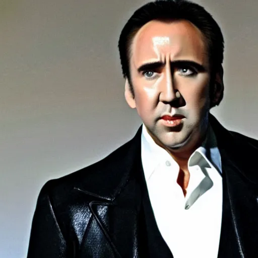 Prompt: Nicolas Cage as James Bond, Bond movie opening sequence