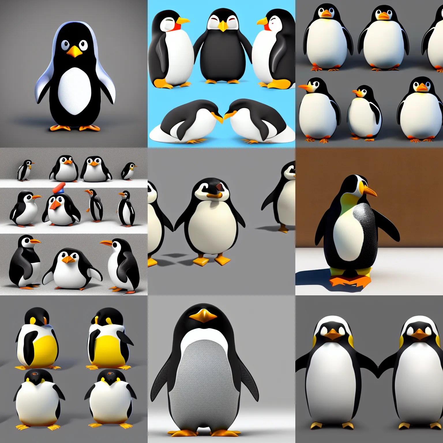 Prompt: fat penguin unity asset, high quality, 3D model,stylized, toon shaders