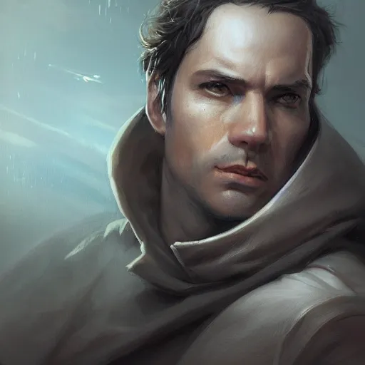 Prompt: portrait of pierre emmanuel saubade by aenaluck, artgerm and roberto ferri and greg rutkowski, jedi knight, he is 4 0 years old, star wars expanded universe, highly detailed portrait, digital painting, artstation, concept art, smooth, sharp foccus ilustration, artstation hq