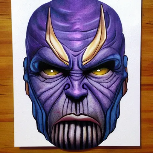 Image similar to Thanos, artwork by Jasmine Becket-Griffith,