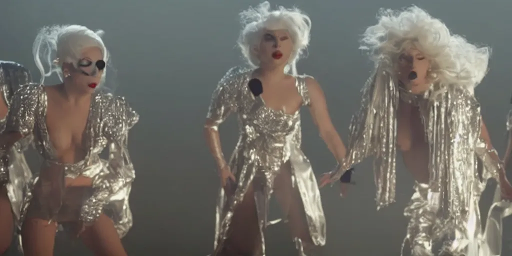 Image similar to music video still for lady gaga