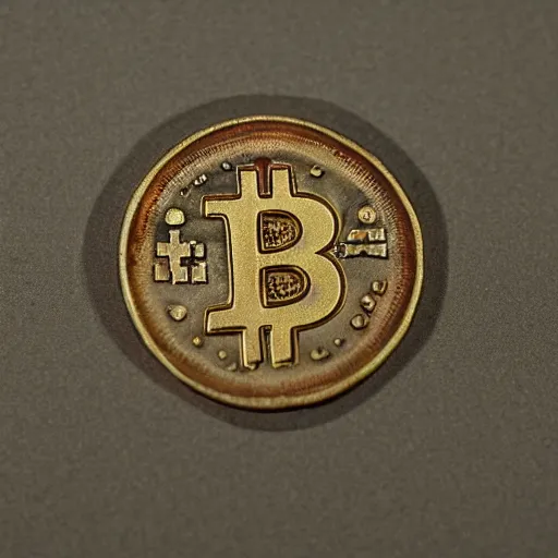 Image similar to antique Bitcoin coin from roman empire photo