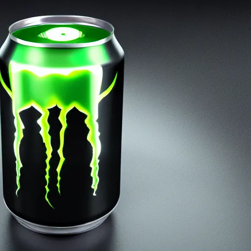 Prompt: new design aluminum can monster energy, 8k, octane render, cinematic light, harmony, ultra quality