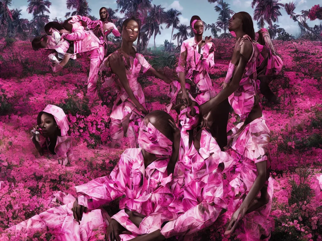 Image similar to fragrance advertising campaign by richard mosse