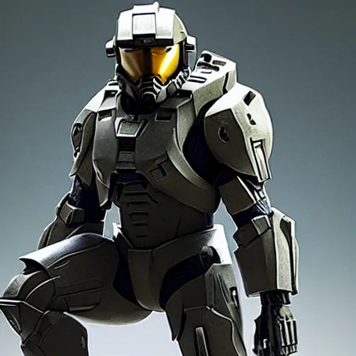 Image similar to Master Chief doing a guest feature for Kanye West's next album